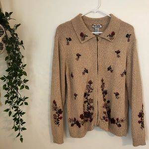 Tiara international embroidered sweater